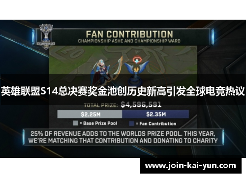 英雄联盟S14总决赛奖金池创历史新高引发全球电竞热议