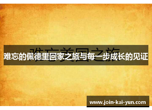 难忘的佩德里回家之旅与每一步成长的见证 难忘的佩德里回家之旅与每一步成长的见证